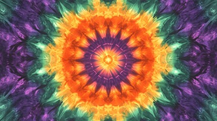 Abstract Colorful Mandala Artistic Paint Design