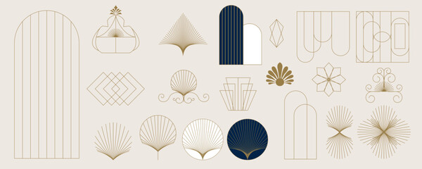 Vintage deco frame and border. Abstract decoration object element © piixypeach