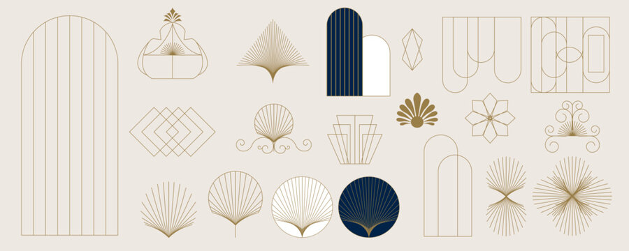 Vintage deco frame and border. Abstract decoration object element