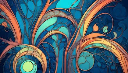 Clear Plain Shiny Warm Soft Vintage Bokeh Cloudy Wave Like Geometric Blue Background or Texture