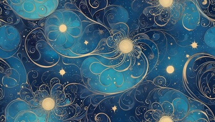 Clear Plain Shiny Warm Soft Vintage Bokeh Cloudy Wave Like Geometric Blue Background or Texture