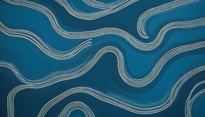 Clear Plain Shiny Warm Soft Vintage Bokeh Cloudy Wave Like Geometric Blue Background or Texture