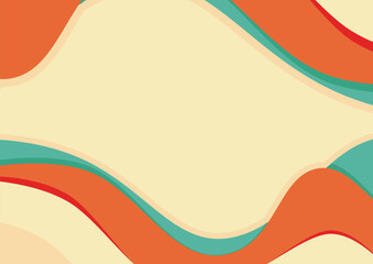 
modern orange background banner with wave frame for element design