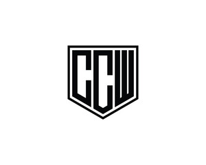 CCW logo design vector template. CCW