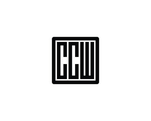 CCW logo design vector template. CCW
