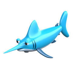 Swordfish 3D illustration with its long, pointed bill, ideal for marine or predator-themed designs