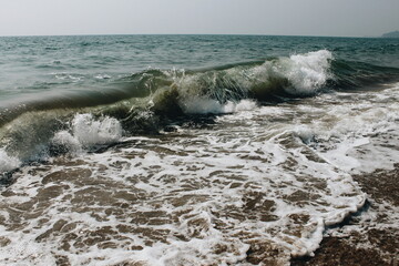 beautiful waves in the sea
