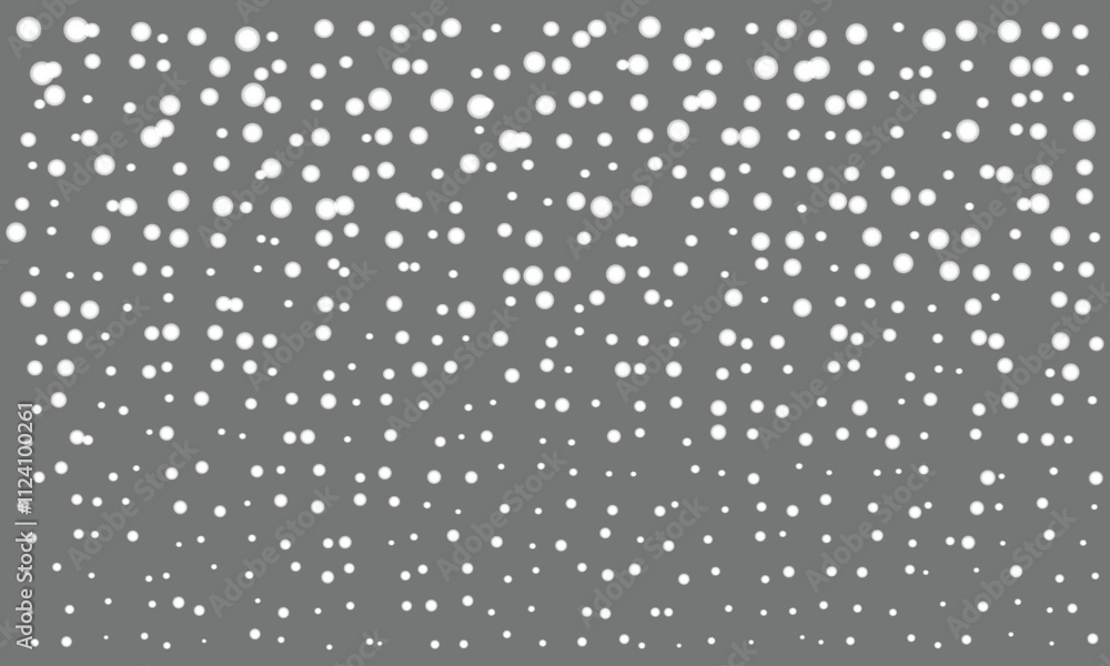 Poster snowfall in transparent background. heavy snowfall, snowflakes in different shapes and forms. christ