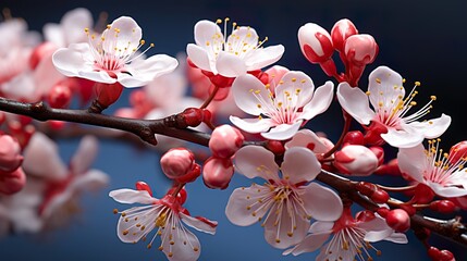 cherry blossom HD 8K wallpaper Stock Photographic Image