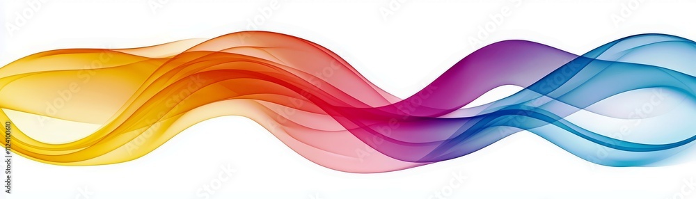 Poster colorful wavy abstract background with smooth transitions in gradient hues for creative design proje