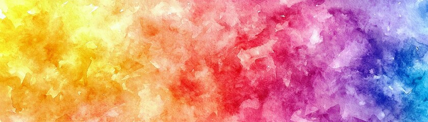 Fototapeta premium Vibrant Watercolor Abstract Background with a Blend of Yellow, Pink, Red, Purple, and Blue Hues, Perfect for Artistic and Creative Design Projects