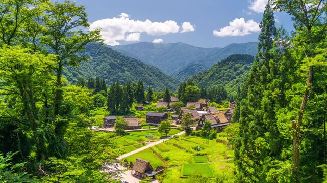 Ainokura, Japan historic village.