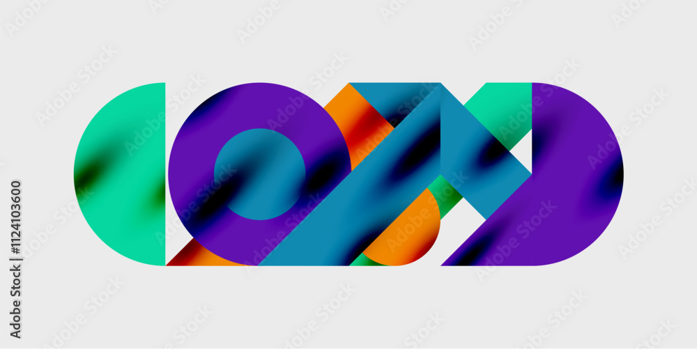Poster vibrant abstract background circles with smooth gradients, creating a dynamic and modern design. ide