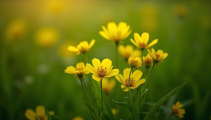 yellow flowers in spring