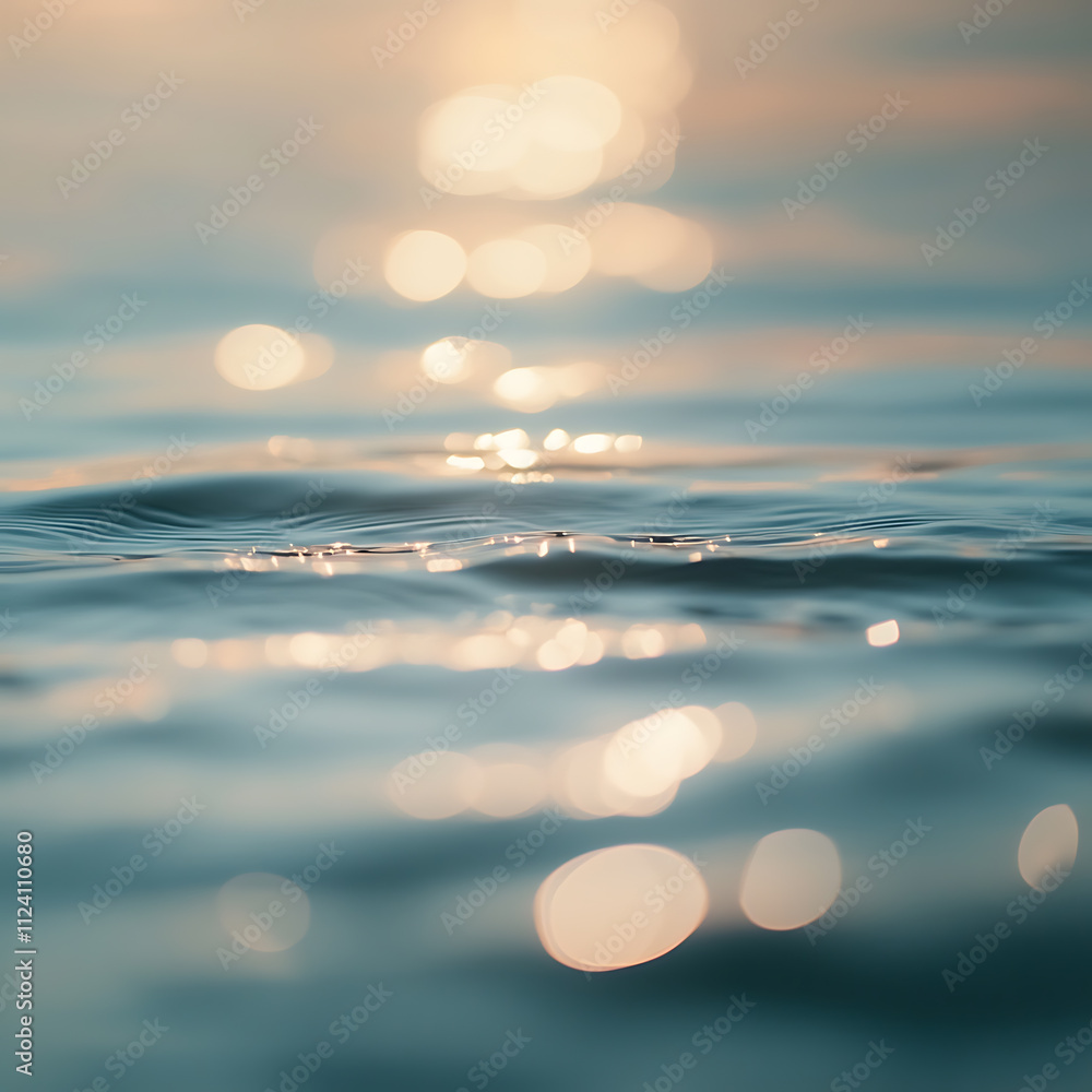 Poster rippling water surface nature bokeh reflection effect tranquil environment close-up view serenity co