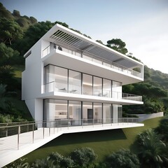 Fototapeta premium simple minimalist house design