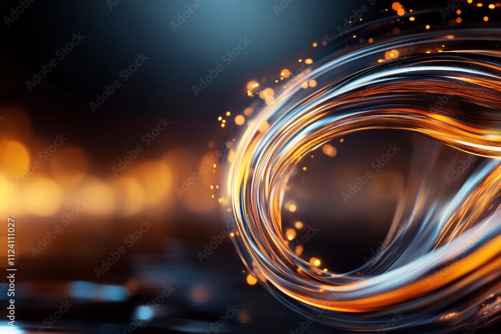 Aufkleber this dramatic digital artwork features a dynamic swirl of light against a backdrop, capturing the es