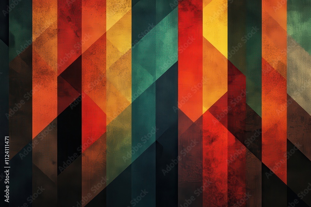 Poster abstract geometric pattern with warm tones and textured effect. ideal for website backgrounds, prese