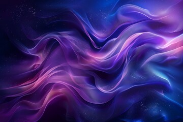 Obraz premium Abstract Purple Blue Swirling Nebula Cosmic Waves