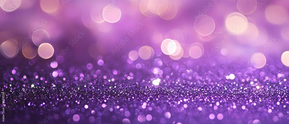 Canvas Prints festive purple bokeh glitter texture with christmas abstract design elements and blank space, ideal 