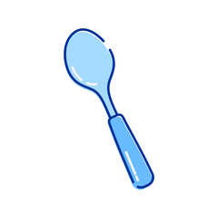 Spoon Icon Illustration with bright colour palette in doddle style. Perfect for festive designs, invitations, new year event, and holiday themed projects.
