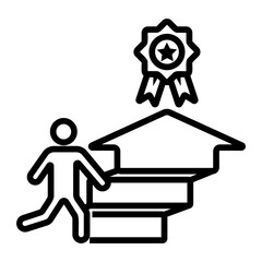 achievement Line Icon
