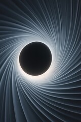 Abstract swirling vortex tunnel with dark center.