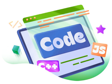Lettering Code with programming languages text