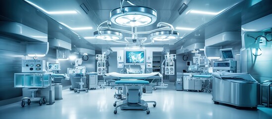 Modern Surgical Operating Room with Advanced Medical Equipment