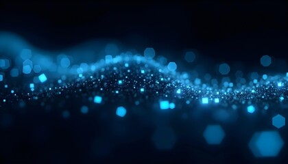 Deep Blue Particle Wave Technology Sense Blue Particle