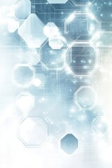 Fototapeta premium White Hexagon Pattern for Science and Technology Design