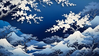 Clear Plain Shiny Warm Soft Vintage Bokeh Cloudy Wave Like Geometric Blue Background or Texture