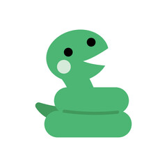 とぐろを巻いたヘビのイラスト
