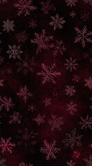 Dark Red Snowflake Pattern for Social Media Banners