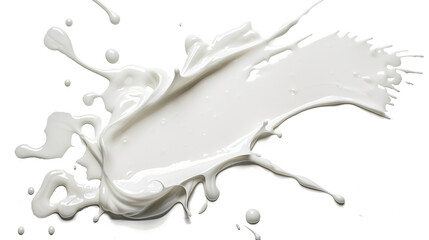 sun lotion spilled on white background 