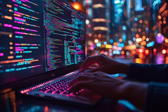 プログラミングをする手・パーツカット