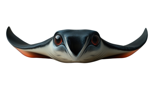 Isolated head of a fish with eye and mouth in a simple vector illustration