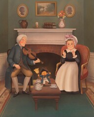 couple sitting on sofa