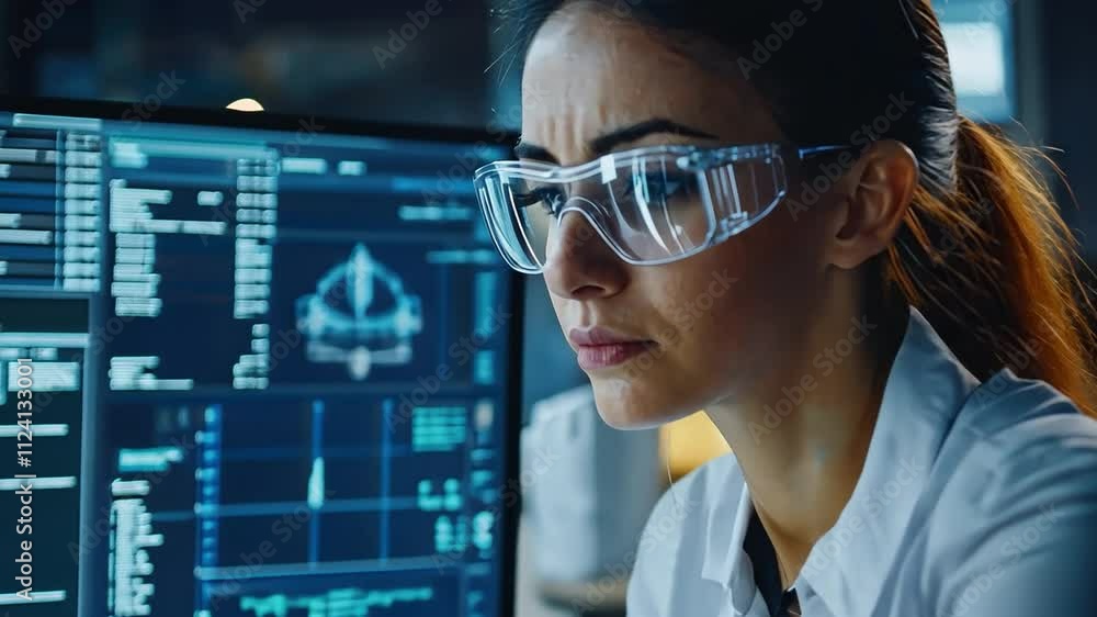 Poster female mechanical engineer working with tools in a workshop