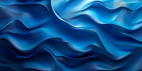 Obraz premium Abstract blue wavy background. (3)