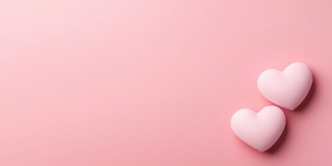 Soft Pink Hearts on Light Pink Background for Romantic Themes
