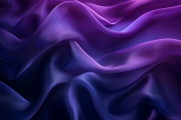 Obraz premium Abstract Purple and Blue Fabric Draped in Waves