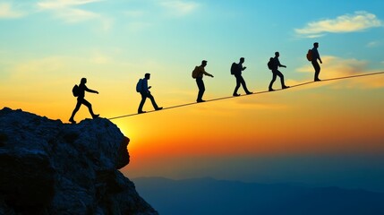 Fototapeta premium symbol working together, making a progress, successful way to move the business concept