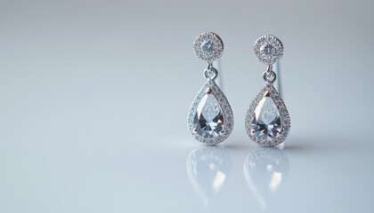 Elegant Pear-Shaped Diamond Earrings: A Sparkling Accessory.