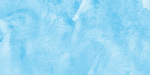 Obraz premium abstract blue grunge paint background, watercolor background with cloudy texture, sky blue cloud paint brush, aquarelle paint blue paper textured canvas perfect for presentation.