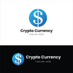 Crypto dollar Sign Logo vector template 