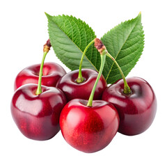 Cherries isolated on white background