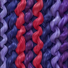 Luxurious abstract design featuring smooth, elegant ribbons in rich shades of purple and red.