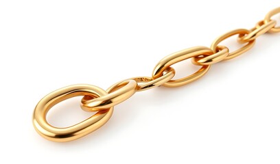 Fototapeta premium Gold Chain Link Closeup. AI Generated