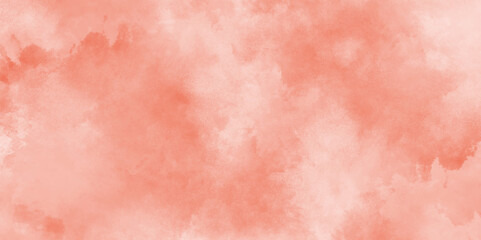 Fototapeta premium Abstract orange pastel watercolor stains background, colorful vibrant aged background, fantasy smooth light, grunge watercolor drawing on a paper, abstract watercolor digital art painting soft focus .